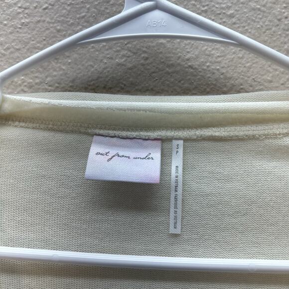 Urban Outfitters Out From Under White Oversized Cozy Button Front Top Coquette - Picture 2 of 4